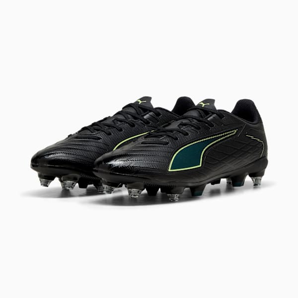 ULTRA 6 PLAY MxSG Football Boots Unisex, PUMA Black-Fizzy Light-Green Terrain, large-ZAF