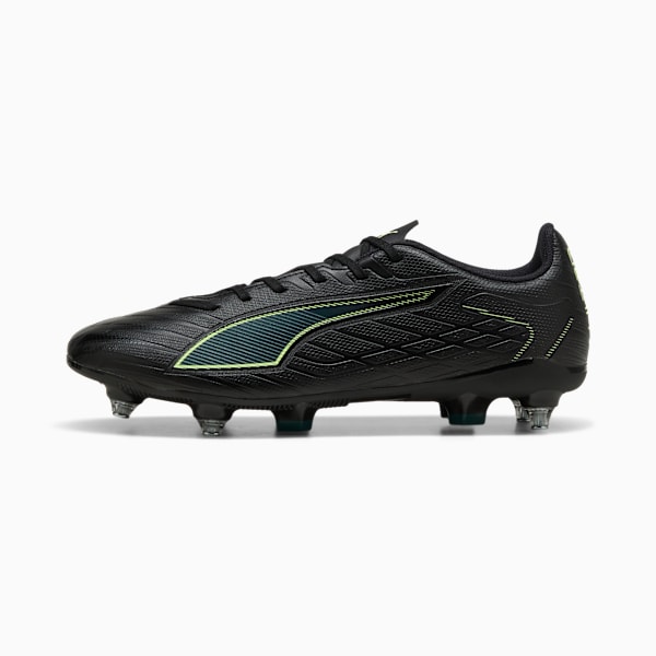 ULTRA 6 PLAY MxSG Football Boots Unisex, PUMA Black-Fizzy Light-Green Terrain, large-ZAF
