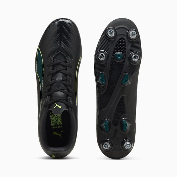 ULTRA 6 PLAY MxSG Football Boots Unisex, PUMA Black-Fizzy Light-Green Terrain, large-ZAF