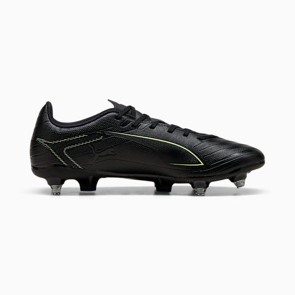 ULTRA 6 PLAY MxSG Football Boots Unisex, PUMA Black-Fizzy Light-Green Terrain, large-ZAF