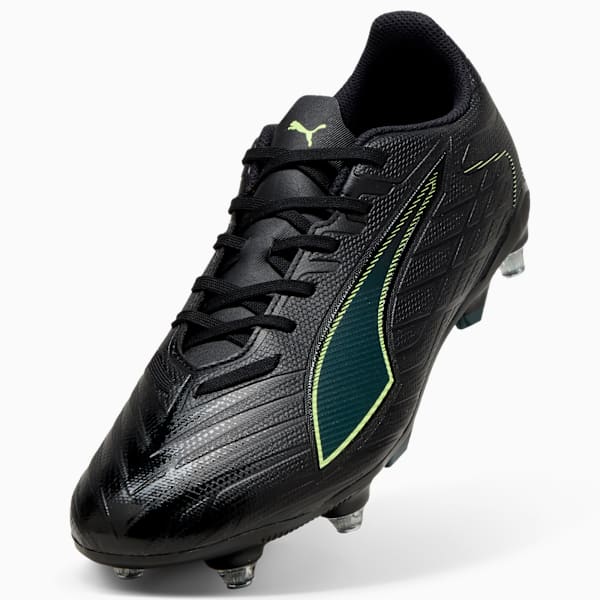 ULTRA 6 PLAY MxSG Football Boots Unisex, PUMA Black-Fizzy Light-Green Terrain, large-ZAF