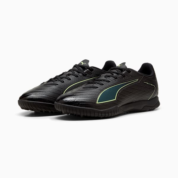 ULTRA 6 PLAY TT Football Boots Unisex, PUMA Black-Fizzy Light-Green Terrain, large-ZAF