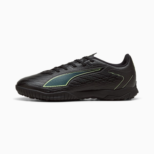 ULTRA 6 PLAY TT Football Boots Unisex, PUMA Black-Fizzy Light-Green Terrain, large-ZAF