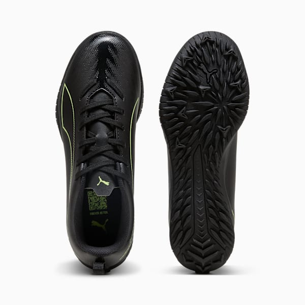ULTRA 6 PLAY TT Football Boots Youth, PUMA Black-Fizzy Light-Green Terrain, large-ZAF