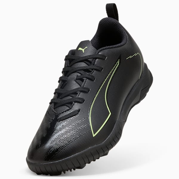 ULTRA 6 PLAY TT Football Boots Youth, PUMA Black-Fizzy Light-Green Terrain, large-ZAF