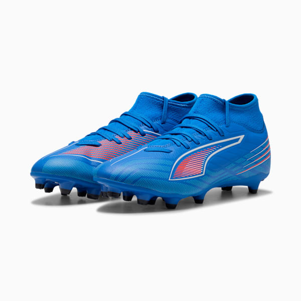 Tacos de fútbol ULTRA 6 PLAY FG/AG, Ultra Blue-PUMA White-Glowing Red, large-MEX