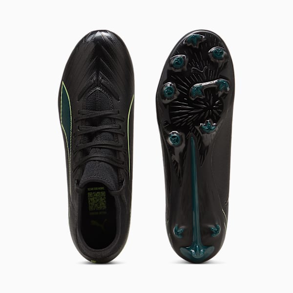 ULTRA 6 PLAY+ FG/AG Football Boots Unisex, PUMA Black-Fizzy Light-Green Terrain, large-ZAF