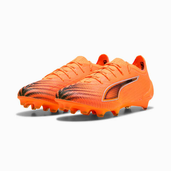 ULTRA 6 ULTIMATE FG Football Boots Women, Heat Fire-PUMA Black-Glowing Red, large-MEX