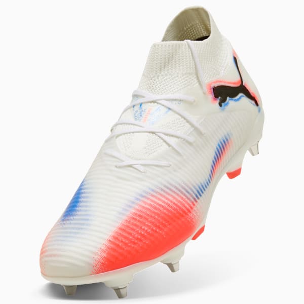 FUTURE 8 PRO MxSG Football Boots Unisex, PUMA White-PUMA Black-Glowing Red, large-ZAF