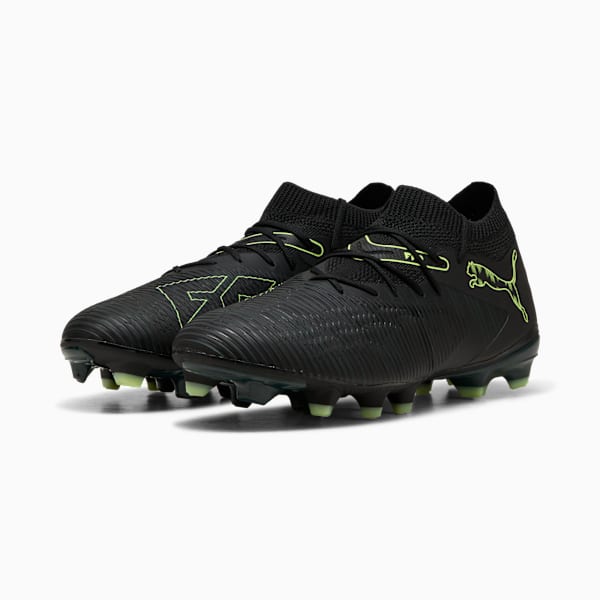 FUTURE 8 MATCH FG/AG Football Boots Unisex, PUMA Black-Fizzy Light-Green Terrain, large-ZAF