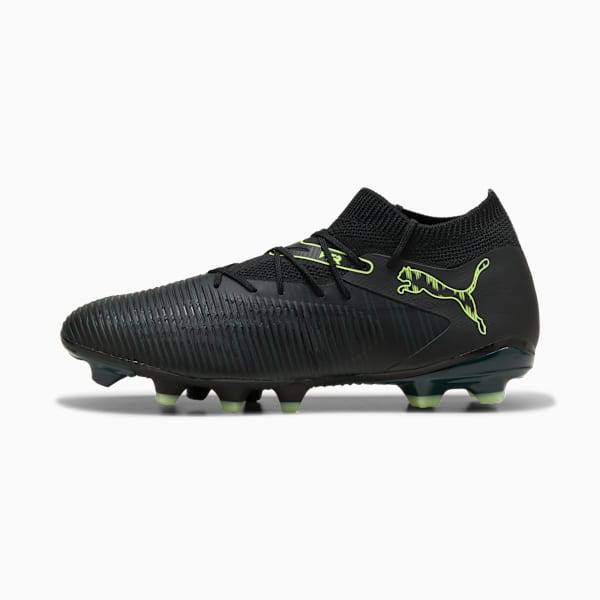 FUTURE 8 MATCH FG/AG Football Boots Unisex, PUMA Black-Fizzy Light-Green Terrain, large-ZAF