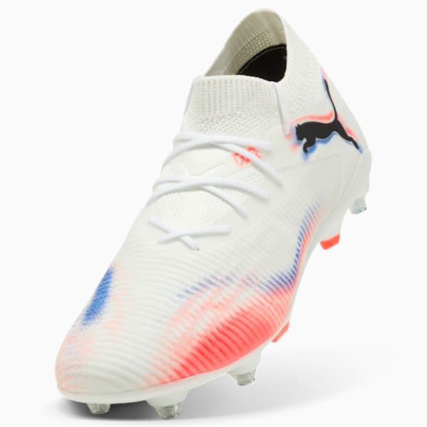 FUTURE 8 MATCH MxSG Football Boots Unisex, PUMA White-PUMA Black-Glowing Red, large-ZAF