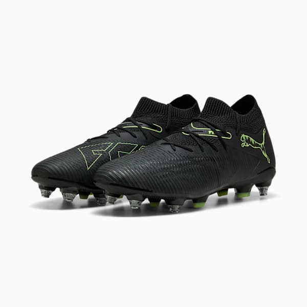 FUTURE 8 MATCH MxSG Football Boots Unisex, PUMA Black-Fizzy Light-Green Terrain, large-ZAF