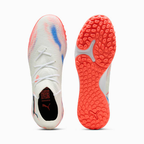Tacos de fútbol FUTURE 8 MATCH TT, PUMA White-PUMA Black-Glowing Red, large-MEX
