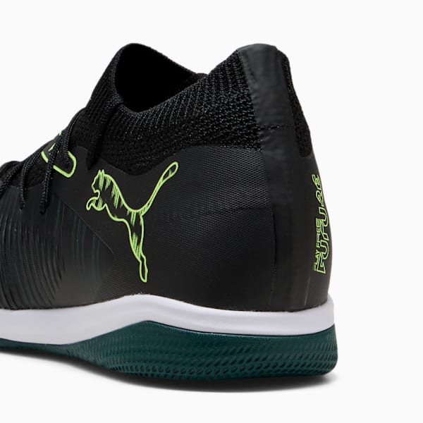 FUTURE 8 MATCH Futsal Boots Unisex, PUMA Black-Fizzy Light-Green Terrain, large-MEX