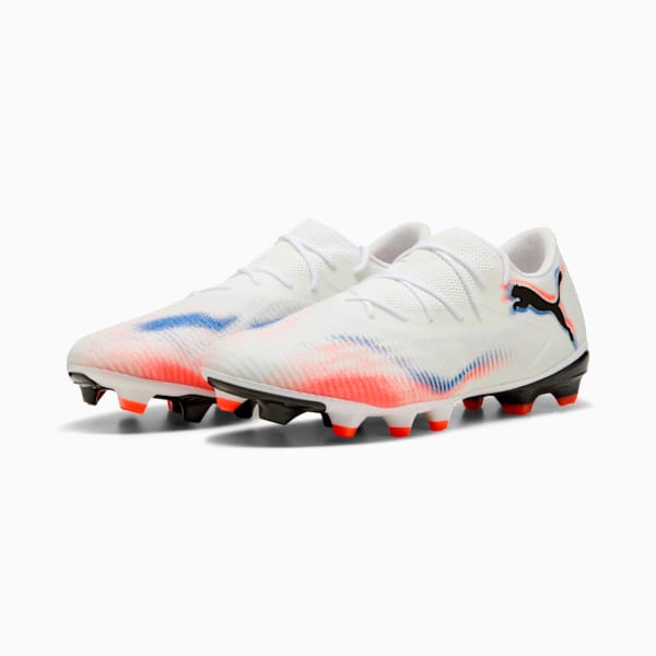 FUTURE 8 MATCH FG/AG Low Football Boots Unisex, PUMA White-PUMA Black-Glowing Red, large-ZAF