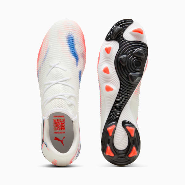 FUTURE 8 MATCH FG/AG Low Football Boots Unisex, PUMA White-PUMA Black-Glowing Red, large-ZAF