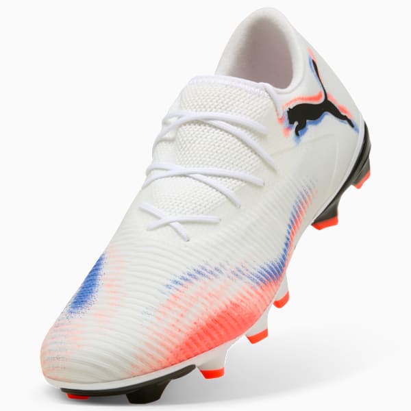 FUTURE 8 MATCH FG/AG Low Football Boots Unisex, PUMA White-PUMA Black-Glowing Red, large-ZAF