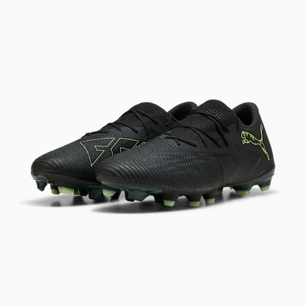 FUTURE 8 MATCH FG/AG Low Football Boots Unisex, PUMA Black-Fizzy Light-Green Terrain, large-ZAF