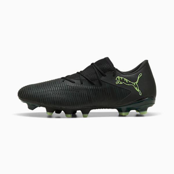 FUTURE 8 MATCH FG/AG Low Football Boots Unisex, PUMA Black-Fizzy Light-Green Terrain, large-ZAF