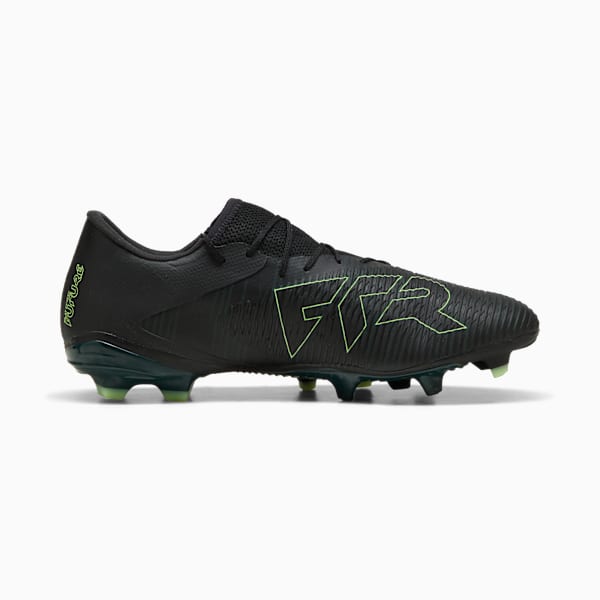 FUTURE 8 MATCH FG/AG Low Football Boots Unisex, PUMA Black-Fizzy Light-Green Terrain, large-ZAF