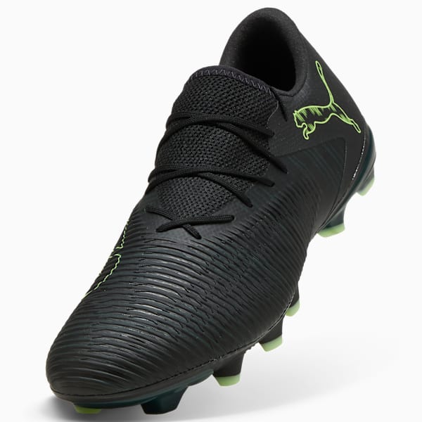 FUTURE 8 MATCH FG/AG Low Football Boots Unisex, PUMA Black-Fizzy Light-Green Terrain, large-ZAF