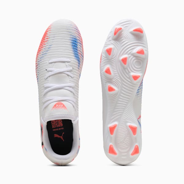 Tacos de fútbol FUTURE 8 PLAY FG/AG, PUMA White-PUMA Black-Glowing Red, large-MEX