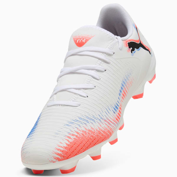 Tacos de fútbol FUTURE 8 PLAY FG/AG, PUMA White-PUMA Black-Glowing Red, large-MEX
