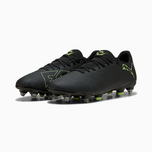 FUTURE 8 PLAY MxSG Football Boots Unisex, PUMA Black-Fizzy Light-Green Terrain, large-ZAF