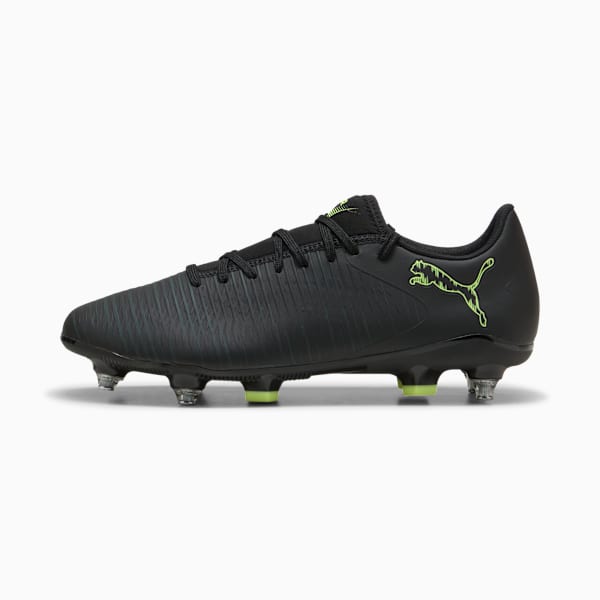 FUTURE 8 PLAY MxSG Football Boots Unisex, PUMA Black-Fizzy Light-Green Terrain, large-ZAF