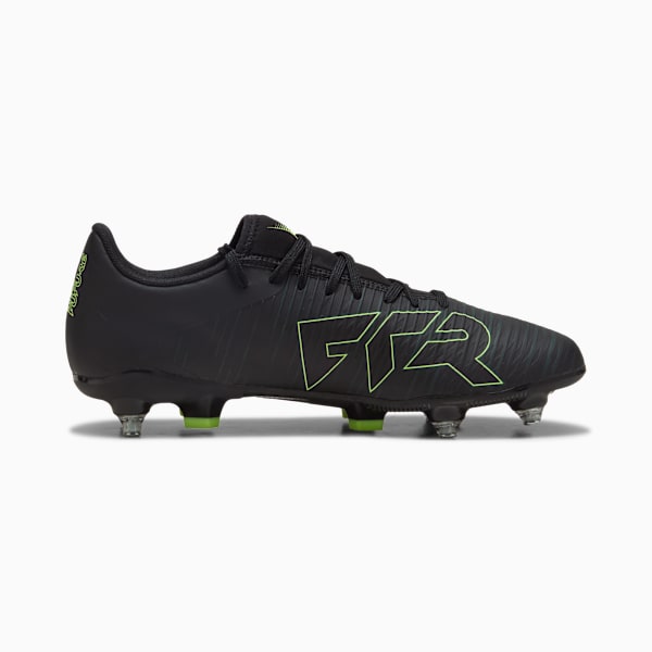 FUTURE 8 PLAY MxSG Football Boots Unisex, PUMA Black-Fizzy Light-Green Terrain, large-ZAF