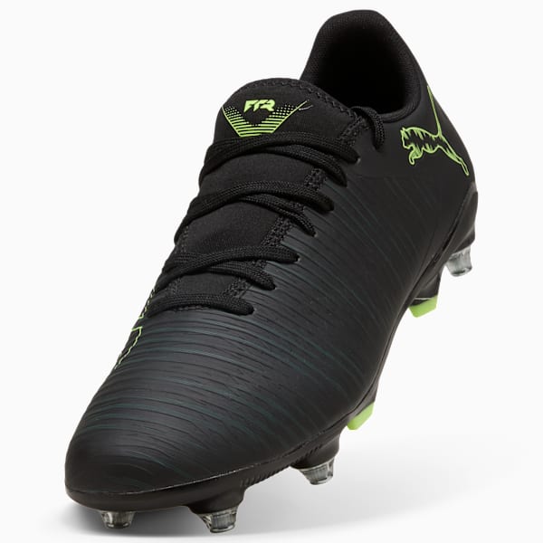 FUTURE 8 PLAY MxSG Football Boots Unisex, PUMA Black-Fizzy Light-Green Terrain, large-ZAF