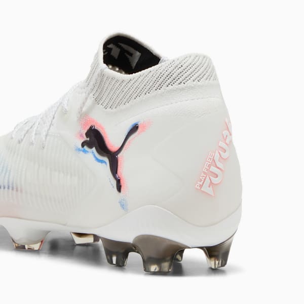 Botines de fútbol FUTURE 8 ULTIMATE FG para mujer, PUMA White-PUMA Black-Glowing Red, large-ARG