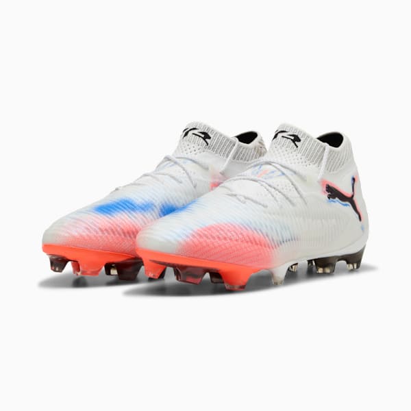 Botines de fútbol FUTURE 8 ULTIMATE FG para mujer, PUMA White-PUMA Black-Glowing Red, large-ARG