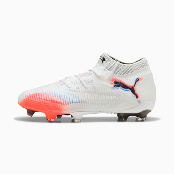 Botines de fútbol FUTURE 8 ULTIMATE FG para mujer, PUMA White-PUMA Black-Glowing Red, large-ARG