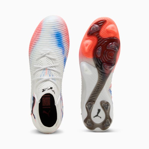 Botines de fútbol FUTURE 8 ULTIMATE FG para mujer, PUMA White-PUMA Black-Glowing Red, large-ARG