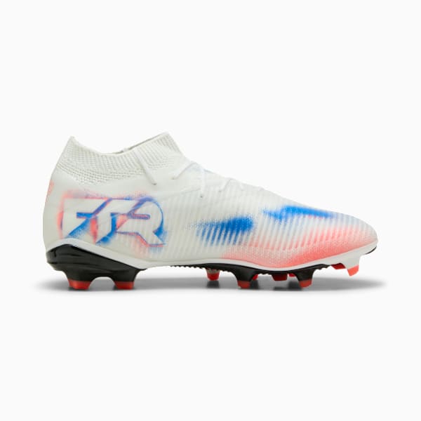 Tacos de fútbol FUTURE 8 PRO FG/AG para mujer, PUMA White-PUMA Black-Glowing Red, large-MEX