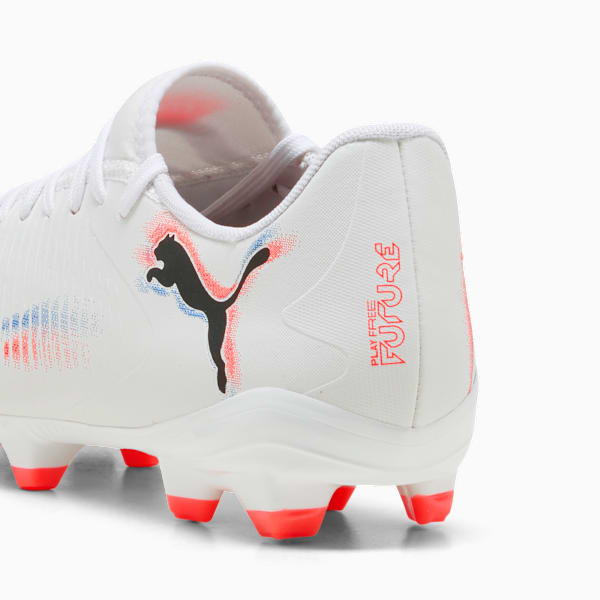 FUTURE 8 PLAY FG/AG Football Boots Women, PUMA White-PUMA Black-Glowing Red, large-ZAF