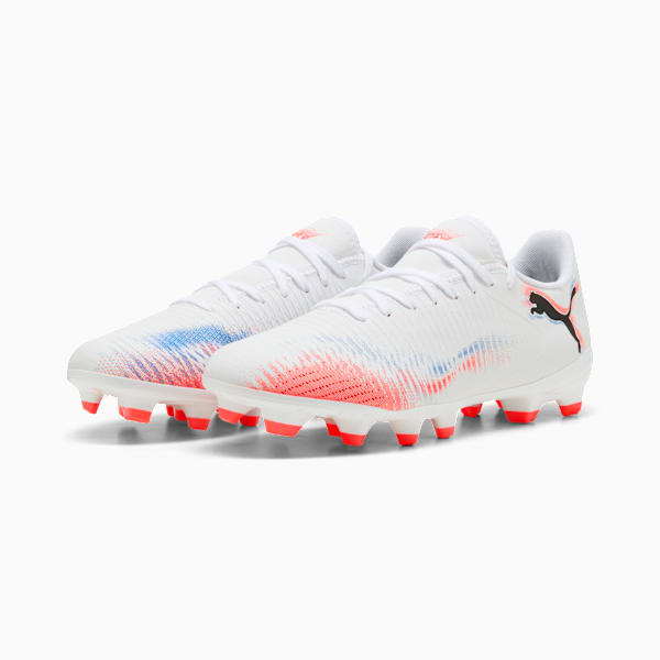 FUTURE 8 PLAY FG/AG Football Boots Women, PUMA White-PUMA Black-Glowing Red, large-ZAF