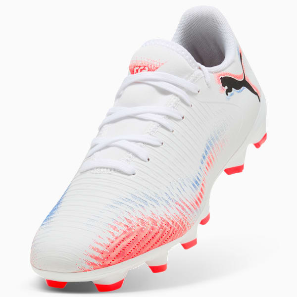 FUTURE 8 PLAY FG/AG Football Boots Women, PUMA White-PUMA Black-Glowing Red, large-ZAF