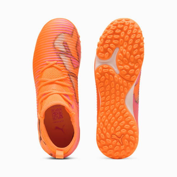 FUTURE 8 MATCH TT Mid Football Boots Youth, Heat Fire-PUMA Black-Ravish, large-MEX