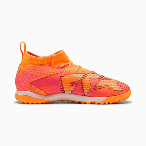 FUTURE 8 MATCH TT Mid Football Boots Youth, Heat Fire-PUMA Black-Ravish, large-MEX