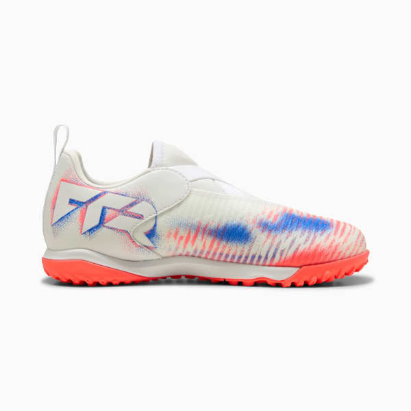 Tacos de fútbol FUTURE 8 MATCH TT Laceless Mid para adolescentes, PUMA White-PUMA Black-Glowing Red, large-MEX