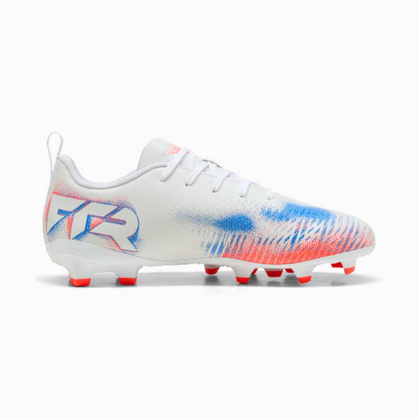 FUTURE 8 PLAY FG/AG Football Boots Youth, PUMA White-PUMA Black-Glowing Red, large-ZAF