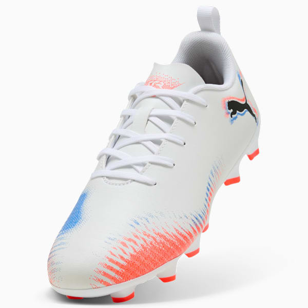 FUTURE 8 PLAY FG/AG Football Boots Youth, PUMA White-PUMA Black-Glowing Red, large-ZAF