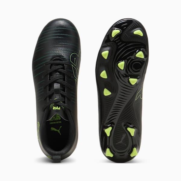 FUTURE 8 PLAY FG/AG Football Boots Youth, PUMA Black-Fizzy Light-Green Terrain, large-ZAF