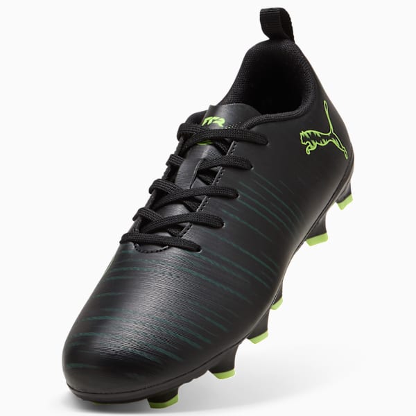 FUTURE 8 PLAY FG/AG Football Boots Youth, PUMA Black-Fizzy Light-Green Terrain, large-ZAF