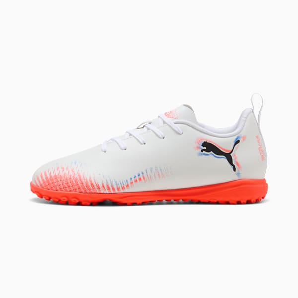 FUTURE 8 PLAY TT Football Boots Youth, PUMA White-PUMA Black-Glowing Red, large-ZAF