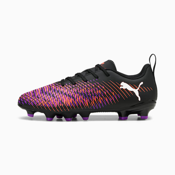 Botines de fútbol FUTURE 8 PLAY FG/AG juvenil, PUMA Black-PUMA White-Glowing Red, large-ARG