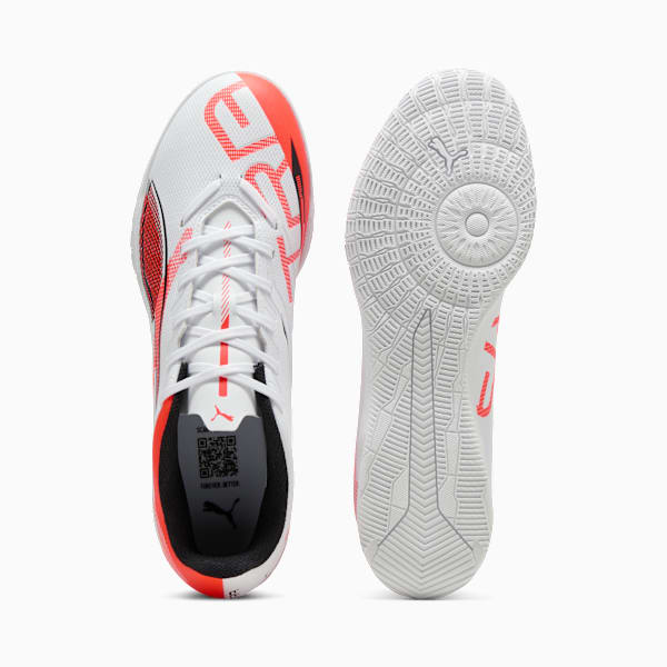 Botines de futsal ULTRA 5 PLAY IT, PUMA White-PUMA Black-Glowing Red, large-ARG